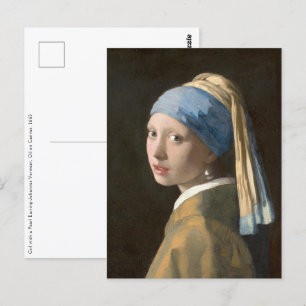 Girl with a Pearl Earring-Johannes Vermeer Art Postcard