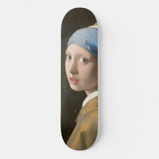 Girl with a Pearl Earring-Johannes Vermeer Art Skateboard