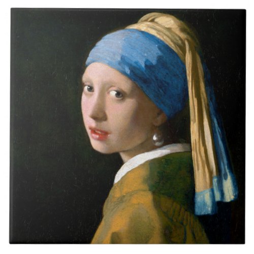 Girl with a Pearl Earring Johannes Vermeer Ceramic Tile