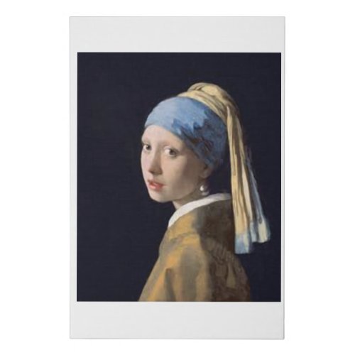 Girl with a pearl earring _ Johannes Vermeer Faux Canvas Print