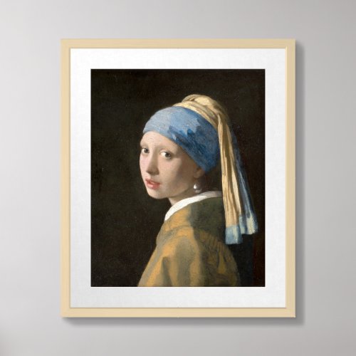 Girl with a Pearl Earring  Johannes Vermeer Framed Art