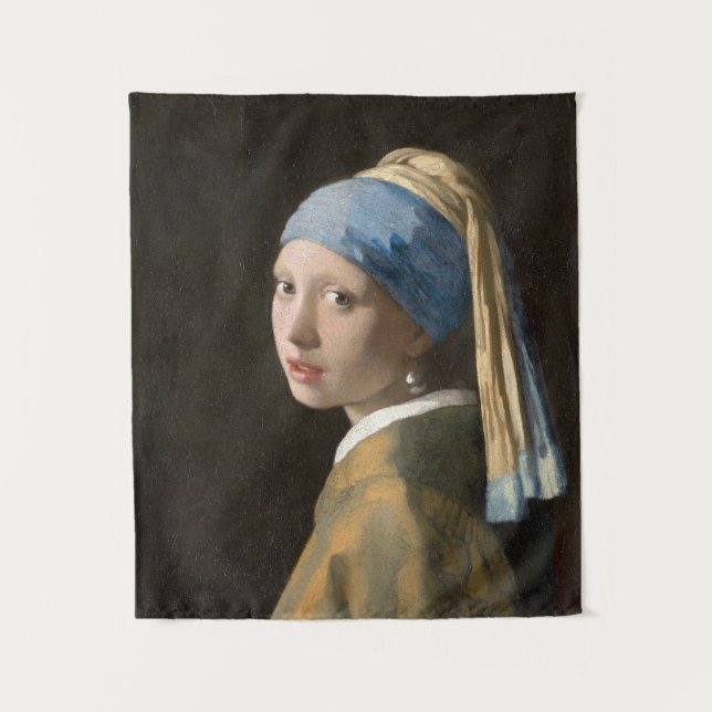 Girl with a Pearl Earring | Johannes Vermeer Tapestry (Front)