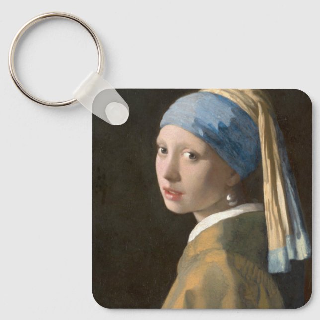 Girl with a Pearl Earring Keychain (Front)