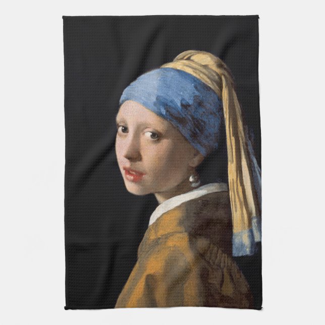 Girl with a Pearl Earring Kitchen Towel (Vertical)