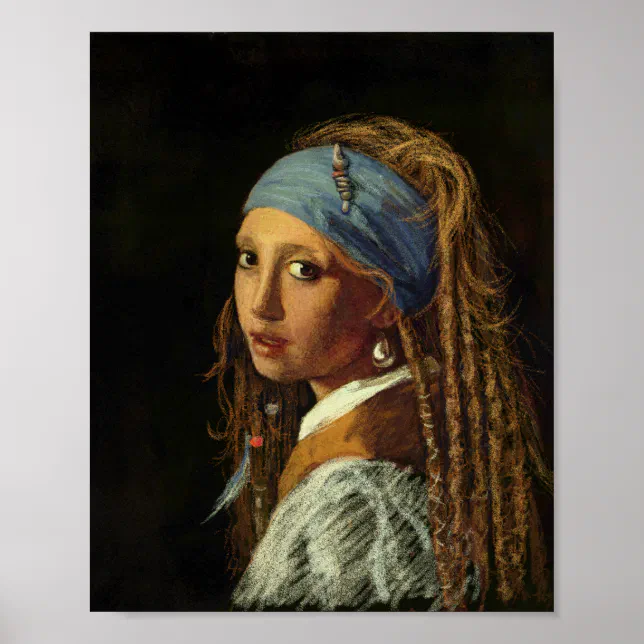 Girl with a pearl earring parody poster | Zazzle