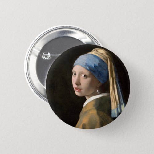 Girl with a Pearl Earring Party Decorations Button