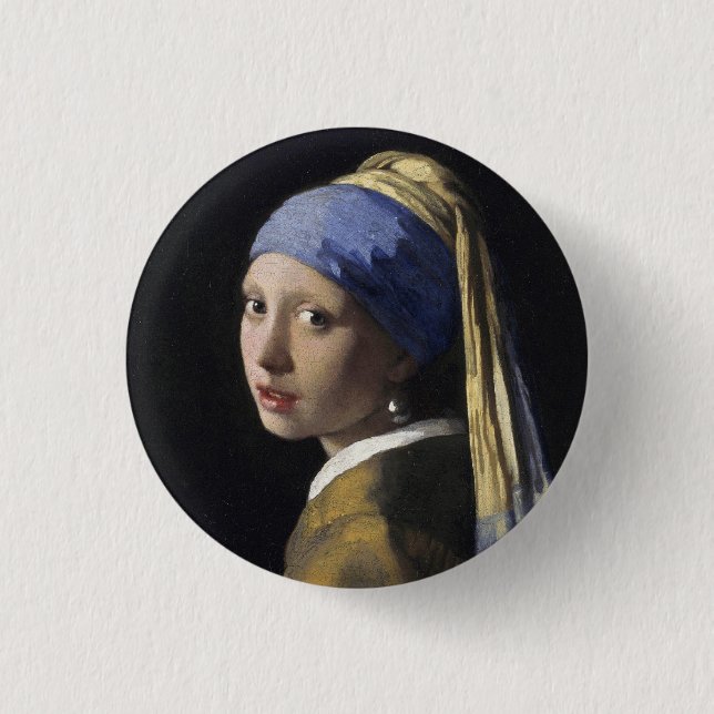 Girl with a Pearl Earring Pinback Button (Front)