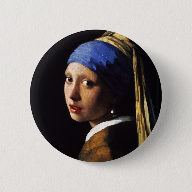 Girl with a Pearl Earring Pinback Button (Front)