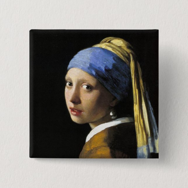 Girl With a Pearl Earring Pinback Button (Front)