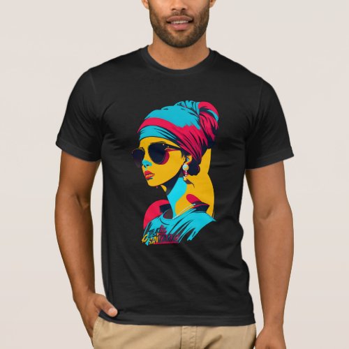 Girl With A Pearl Earring  Pop Art 4 T_Shirt