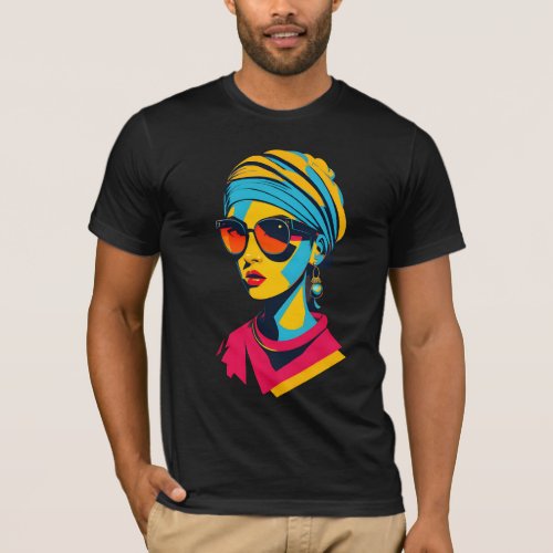 Girl With A Pearl Earring  Pop Art T_Shirt