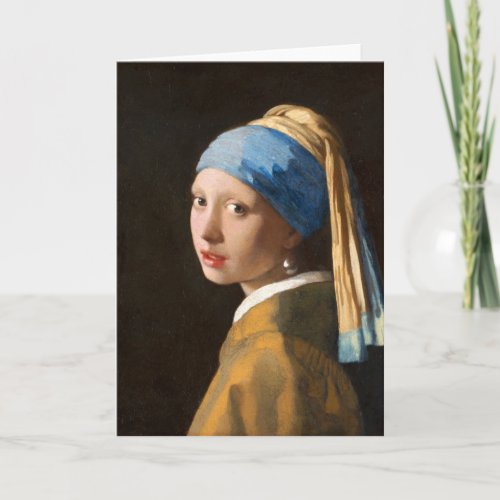 Girl with a Pearl Earring Portrait Painting Card