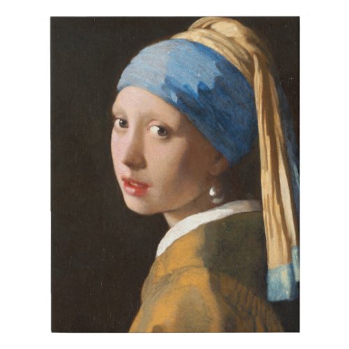 Girl with a Pearl Earring Portrait Painting Faux Canvas Print