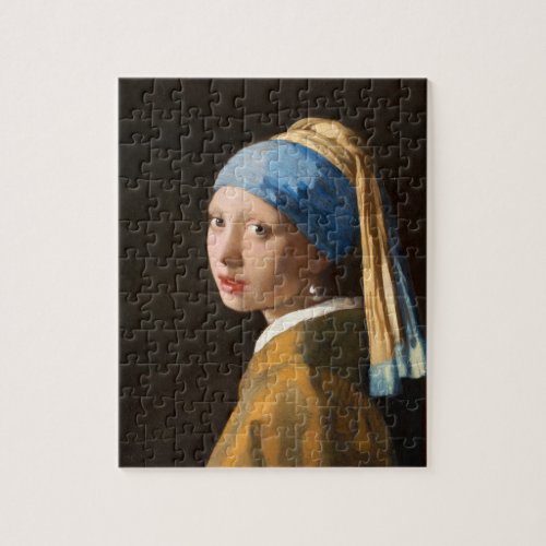 Girl with a Pearl Earring Portrait Painting Jigsaw Puzzle