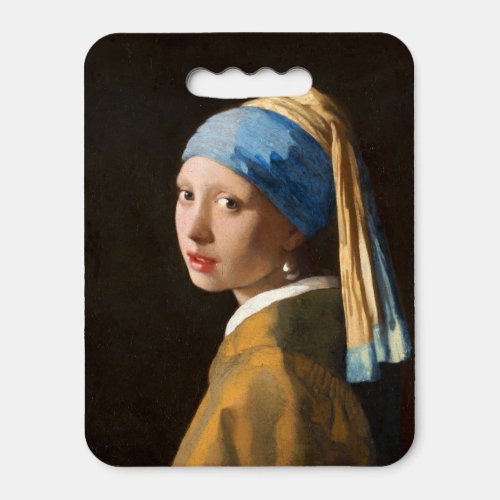 Girl with a Pearl Earring Portrait Painting Seat Cushion