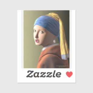 Girl with a pearl earring sticker