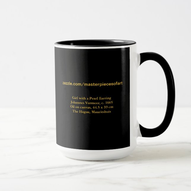 Girl with a Pearl Earring Vermeer Fine Art Mug (Right)