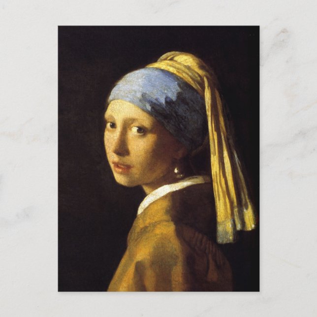 Girl with a Pearl Earring Vermeer Fine Art Postcard (Front)