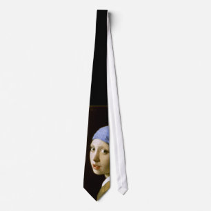 Girl with a Pearl Earring Vermeer Fine Art Tie