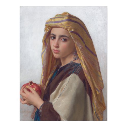 Girl With a Pomegranate by WA Bouguereau Photo Print