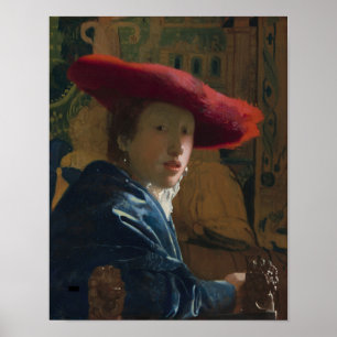 Girl with a Red Hat — Vermeer Poster