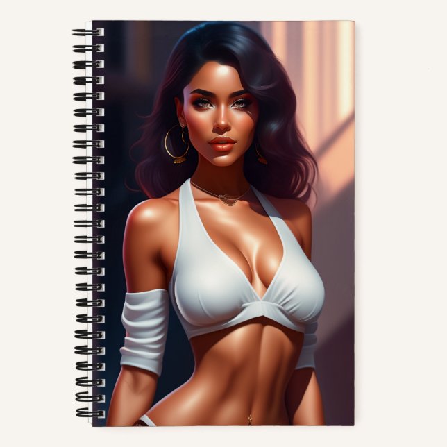 Girl with a seductive look Notebook (Front)