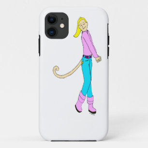 girl with a tail  iPhone 11 case