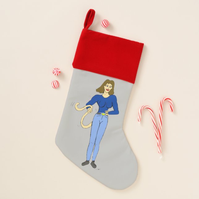 girl with a tail  christmas stocking (Front)