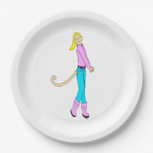 girl with a tail paper plates