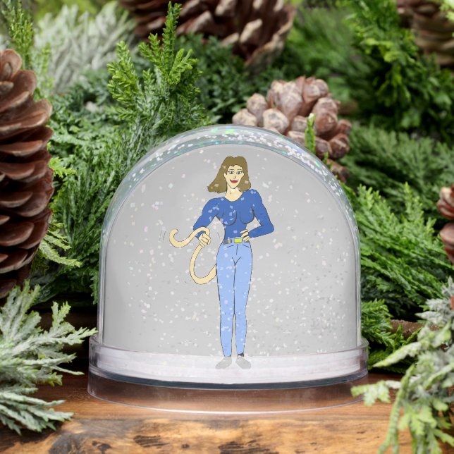 girl with a tail   snow globe (Winter)