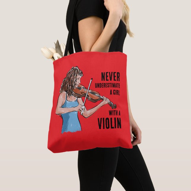 Girl With A Violin Tote (Close Up)