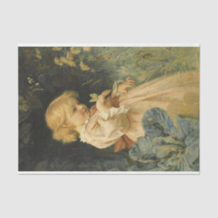 Girl with a Yellow Butterfly (by Frederick Morgan) Tissue Paper