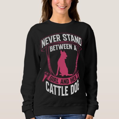Girl with Australian Cattle Dog Queensland Heeler Sweatshirt