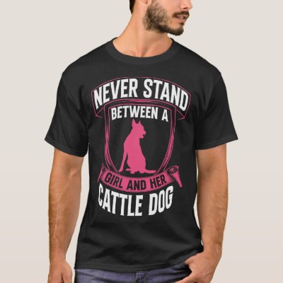 Girl with Australian Cattle Dog Queensland Heeler T-Shirt