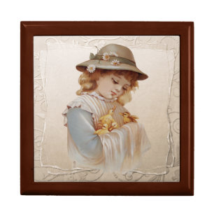 Girl with Baby Ducks Jewelry Box