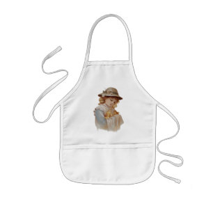 Girl with Baby Ducks Kids' Apron