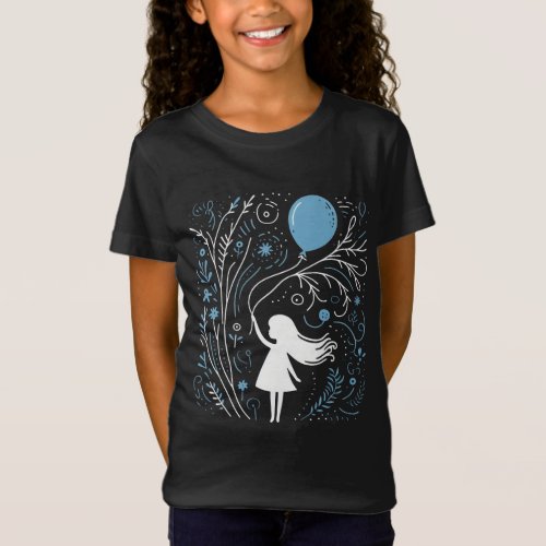Girl with balloon T_Shirt