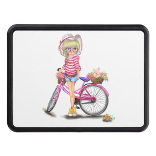 Girl with Bike Hitch Cover
