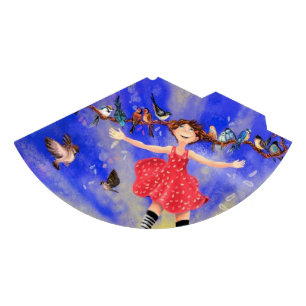 Girl with Birds Party Hat Happines