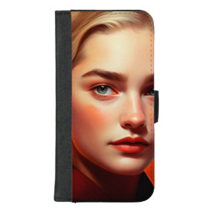 Girl with blue eyes iPhone 8/7 plus wallet case