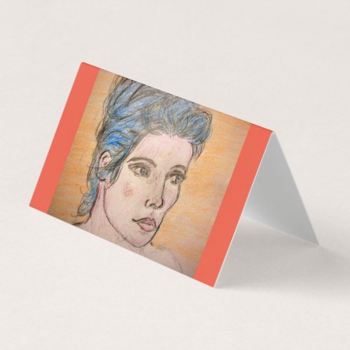 Girl with Blue Hair Business Card