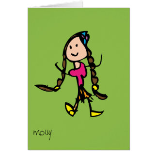 Girl with Braids Cards