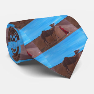 Girl with Camel Painting by Alfred Fox Neck Tie