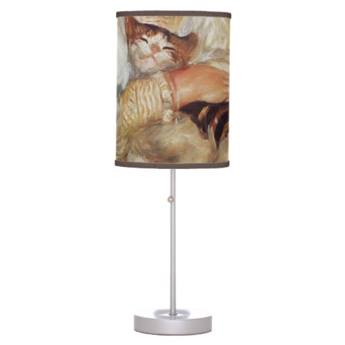 Girl with Cat Auguste Renoir Table Lamp