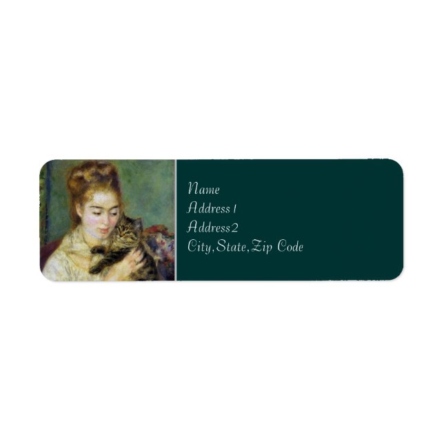 Girl with Cat by Renoir Label (Front)