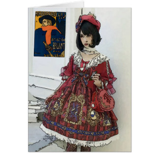 Girl With Cell Phone Abstract Matisse Style,