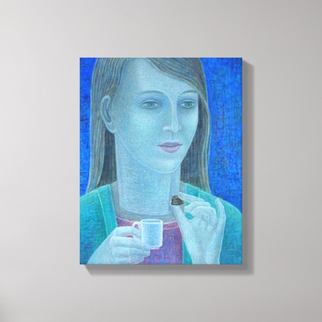 Girl with Chocolate 2011 Canvas Print (Front)