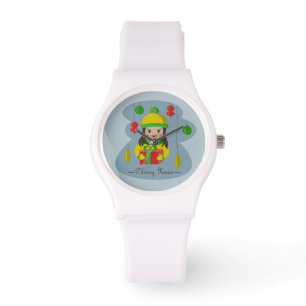 Girl with Christmas gift box Watch