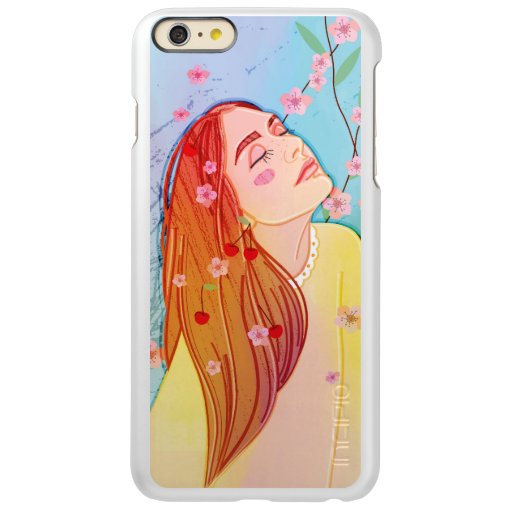 girl with closed eyes. incipio feather shine iPhone 6 plus case