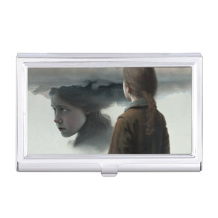 Girl with Clouds Business Card Case
